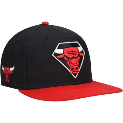 47 ' Black/red Chicago Bulls 75th Anniversary Carat Captain Snapback Hat