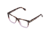 Quay Wired Bevel Oversized Rx In Milky Tortoise To Lilac,clear Rx