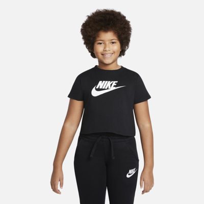 Nike Sportswear Big Kids' (girls') Cropped T-shirt In Black