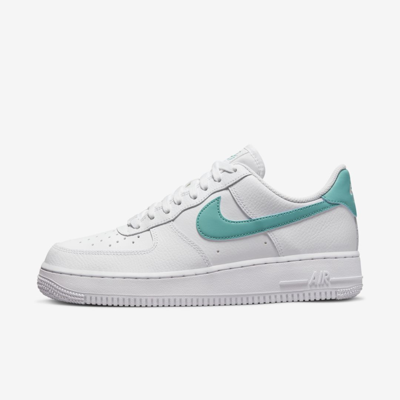 Nike Air Force 1 '07 Women's Shoes In White,white,white,washed Teal