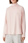 Eileen Fisher Funnel-neckline Boxy Top In Powdr