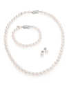 Mikimoto Essential 7mm-8mm White Cultured Akoya Pearl & 18k White Gold Necklace, Bracelet & Earrings Set