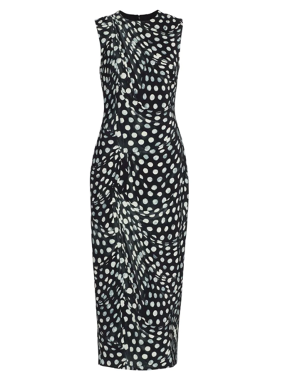 midi front button dress Vivianne Button Front Midi Dress A-Line Long Sleeve