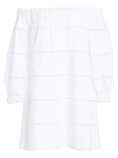A.l.c Hartman Cotton Poplin Off-the-shoulder Dress In White