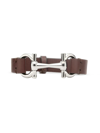 FERRAGAMO MEN'S LEATHER HORSE BIT BRACELET