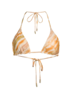 Cult Gaia Estella Tie-dyed Recycled Triangle Bikini Top In Multi
