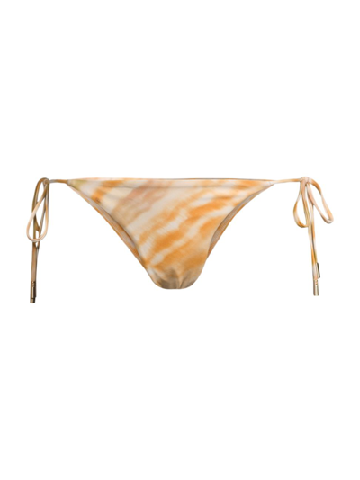 Cult Gaia Estella Tie-dyed Recycled Bikini Briefs In Multi,blue