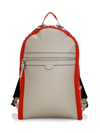 Christian Louboutin Backparis Leather Spike Backpack In Sasso Loubi