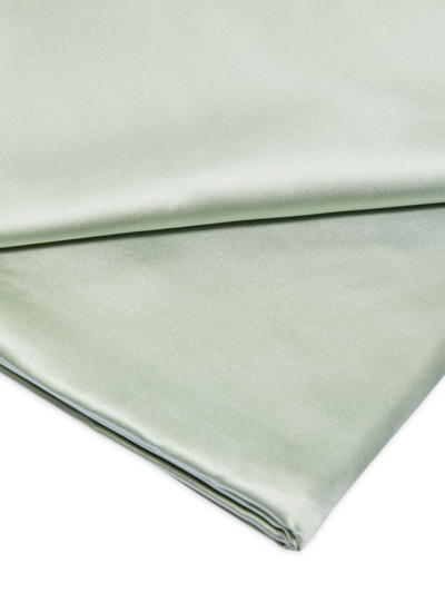 Gingerlily Signature Silk Flat Sheet In Sage Green