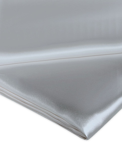 Gingerlily Signature Silk Flat Sheet In Silver Grey