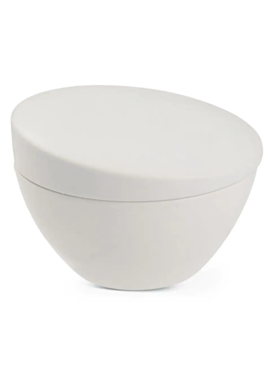 Nambe Orbit Stoneware Sugar Bowl In Starry White