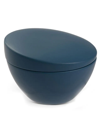 Nambe Orbit Stoneware Sugar Bowl In Aurora Blue