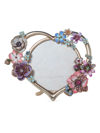 Jay Strongwater Flora & Fauna Round Bouquet Heart Photo Frame