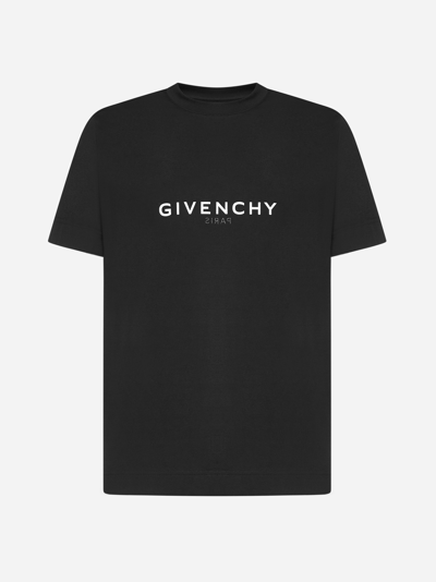 Givenchy Brand-print Slim-fit Cotton-jersey T-shirt In Black