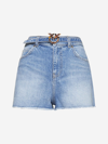 Pinko Brooklyn Used Effect Denim Shorts