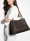 MICHAEL KORS TRISHA LARGE LOGO SHOULDER BAG