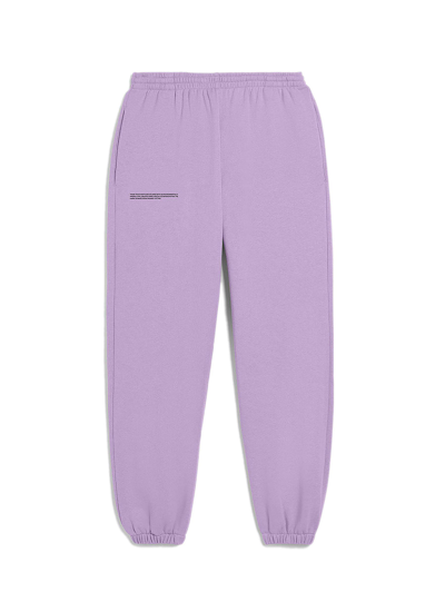 Pangaia 365 Signature High-rise Recycled And Organic Cotton-blend Jogging Bottoms In Orchid Purple