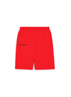 Pangaia Archive Organic Cotton Pajama Shorts With C In Red