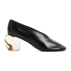 Jil Sander Perspex Block Heel Round-toe Pumps In Black