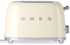 Smeg Off-white Retro-style 4 Slice Toaster In Cream