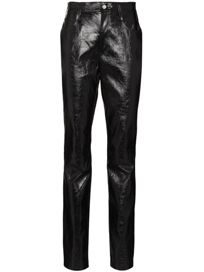Rta Arwen Patent Leather Trousers In Black