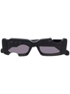 OFF-WHITE CADY CUT-OUT RECTANGULAR-FRAME SUNGLASSES