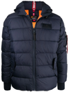 Alpha Industries Padded Logo Jacket In Schwarz