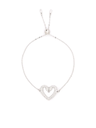 Swarovski Una Heart-charm Bracelet In Silber