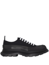 Alexander Mcqueen Black Tread Slick Lace-up Sneakers