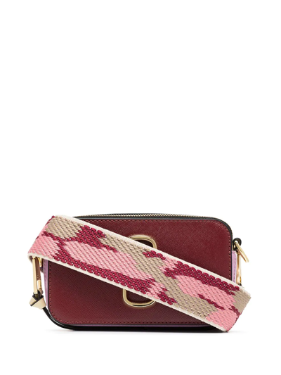 Marc Jacobs The Snapshot Leather Crossbody Bag In Rot