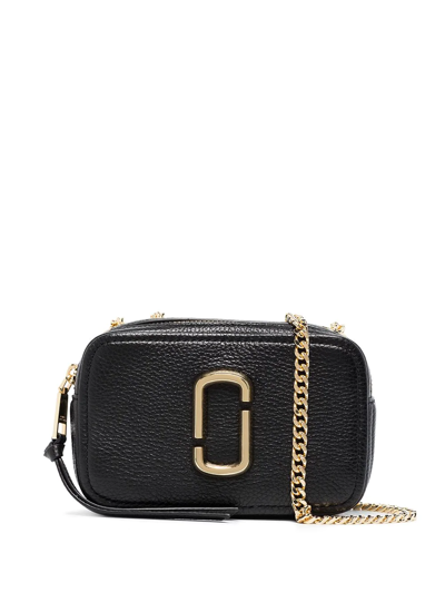 Marc Jacobs The Glam Shot 17 Leather Crossbody Bag In Black