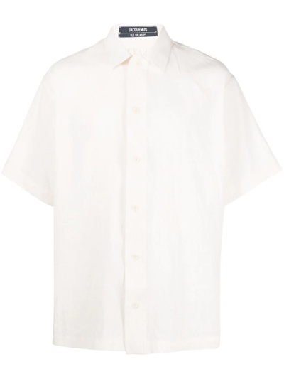 Jacquemus Off-white 'la Chemise Moisson' Short Sleeve Shirt In Neutrals