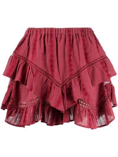 Isabel Marant Étoile Jocadia Skirt In Raspberry In Red