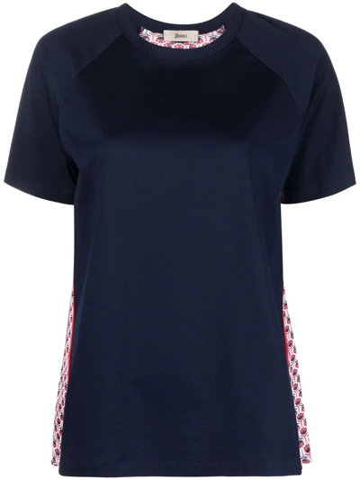 Herno Rear-pattern T-shirt In Blau