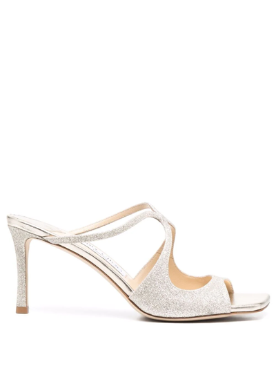 Jimmy Choo Anise 75mm Sandals In Gold