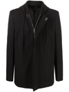 GIVENCHY ZIP-FASTENING HOODED COAT
