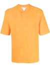 Bottega Veneta Towelling Short-sleeve Shirt In Orange