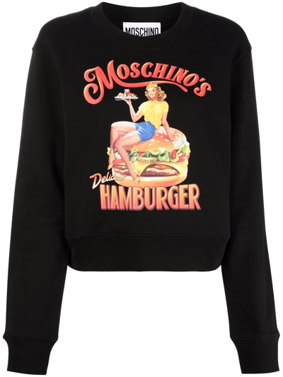 Moschino Women's Black Cotton Sweatshirt