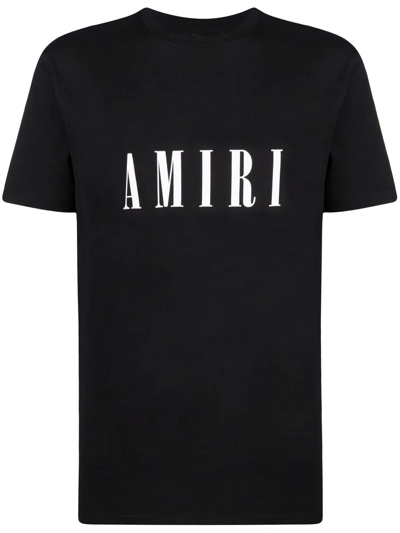 Amiri Logo-print Short-sleeved T-shirt In Black