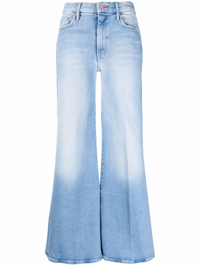 Mother Roller Wide-leg Jeans In Blau