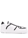 GCDS CONTRAST-DETAIL CHUNKY LEATHER SNEAKERS