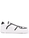 Gcds Nami Bicolor Leather Sneakers In Weiss