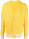 JACQUEMUS TWO-TONE RIBBED KNIT CARDIGAN