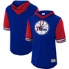 Mitchell & Ness Men's  Royal Philadelphia 76ers Hardwood Classics Buzzer Beater Mesh Pullover Hoodie In Royal