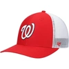 47 '47 RED/WHITE WASHINGTON NATIONALS PRIMARY LOGO TRUCKER SNAPBACK HAT