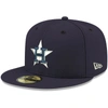 NEW ERA NEW ERA NAVY HOUSTON ASTROS WHITE LOGO 59FIFTY FITTED HAT