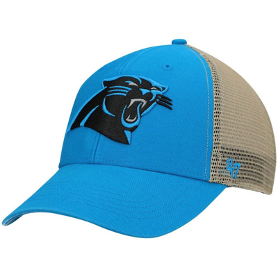 47 ' Blue/natural Carolina Panthers Flagship Mvp Trucker Snapback Hat