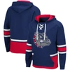 Colosseum Navy Gonzaga Bulldogs Lace Up 3.0 Pullover Hoodie In Navy