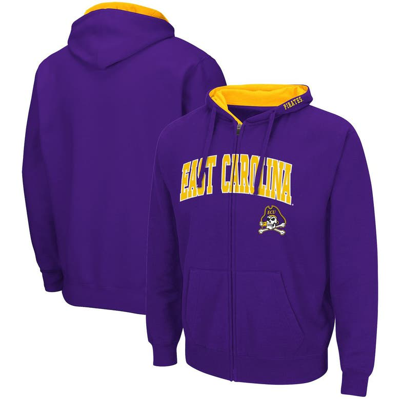 Colosseum Men's  Purple Ecu Pirates Arch And Logo 3.0 Full-zip Hoodie