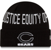 NEW ERA YOUTH NEW ERA BLACK CHICAGO BEARS SOCIAL JUSTICE CUFFED KNIT HAT